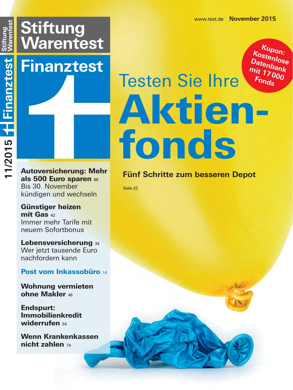 Stiftung Warentest Nr. 11/2015