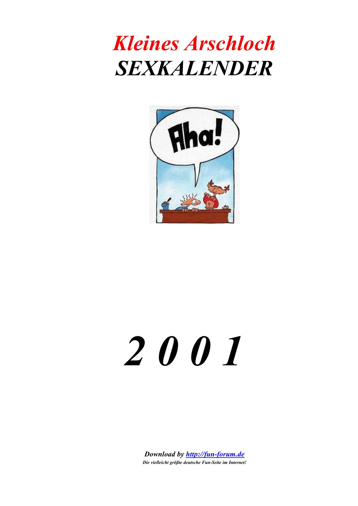 Arschkalender - 2001