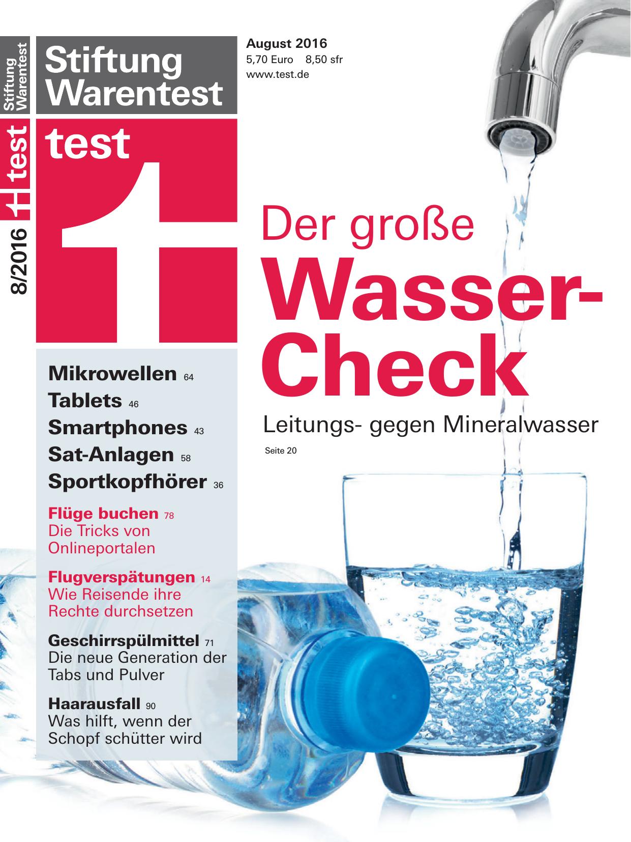 Stiftung Warentest Nr. 8/2016