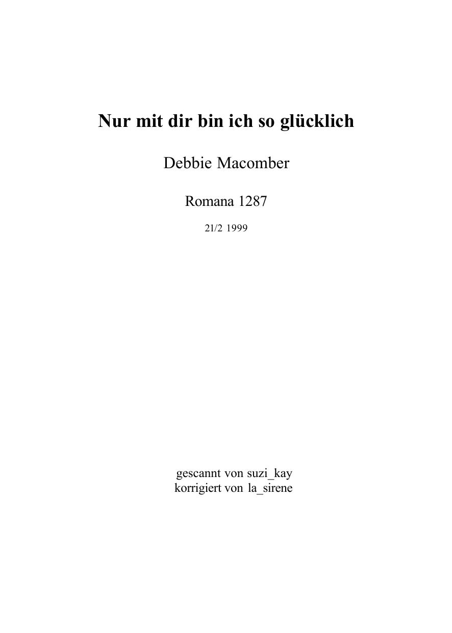 Nur mit dir bin ich so gluecklich