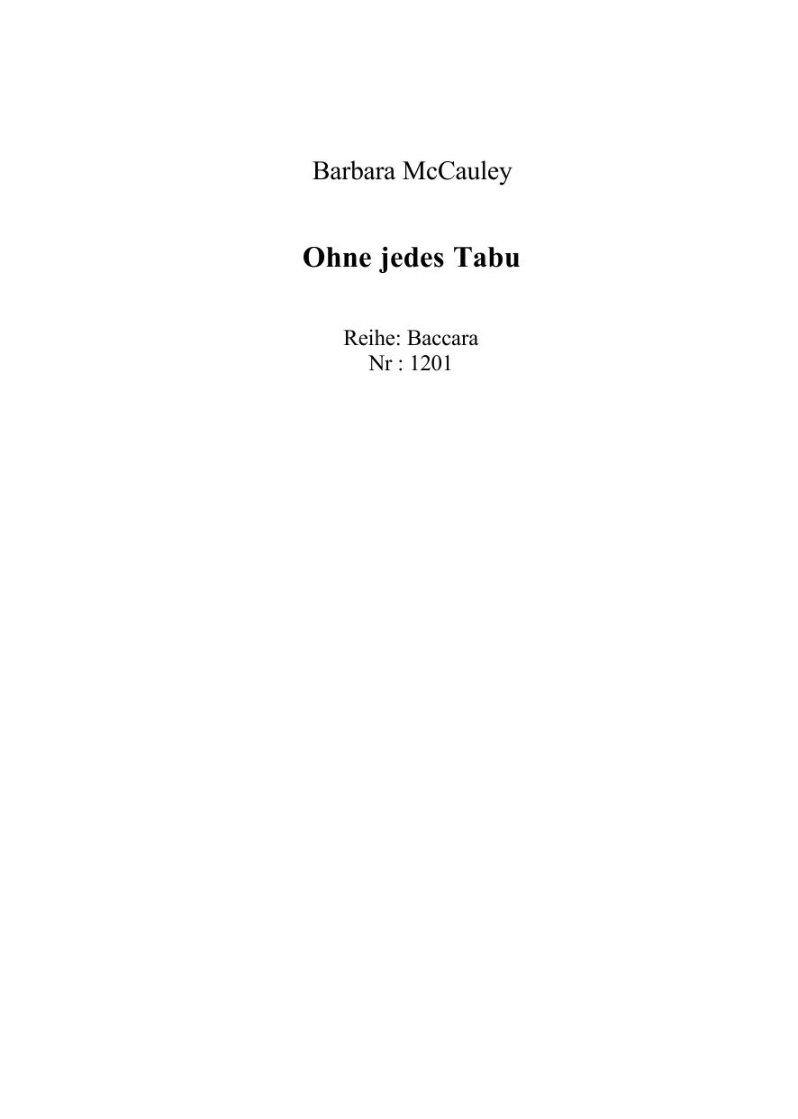 Ohne jedes Tabu