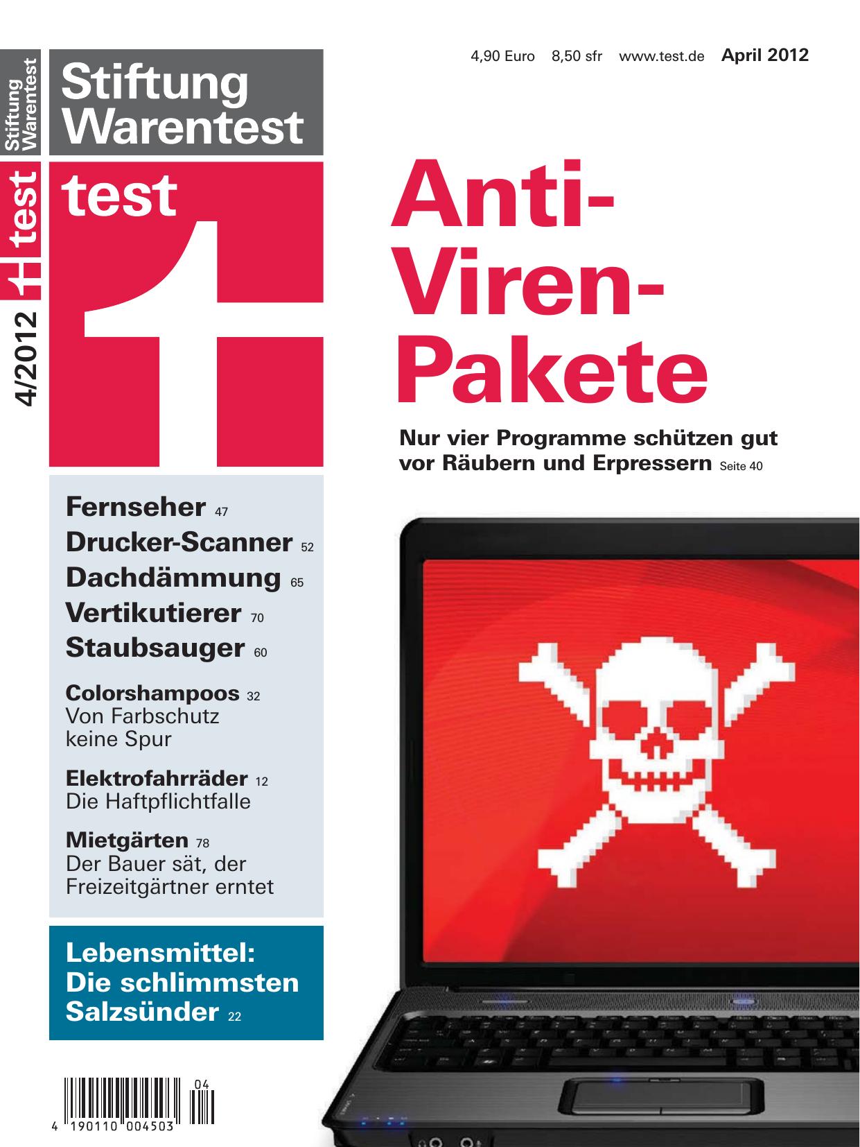 Stiftung Warentest Nr. 4/2012