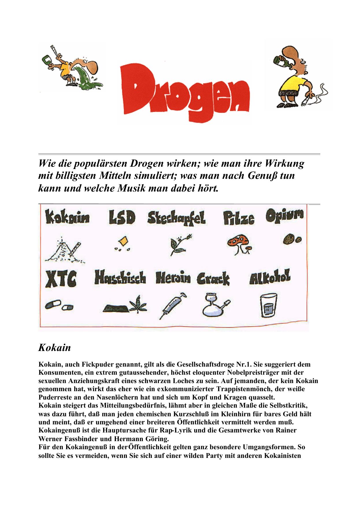 Die populärsten Drogen
