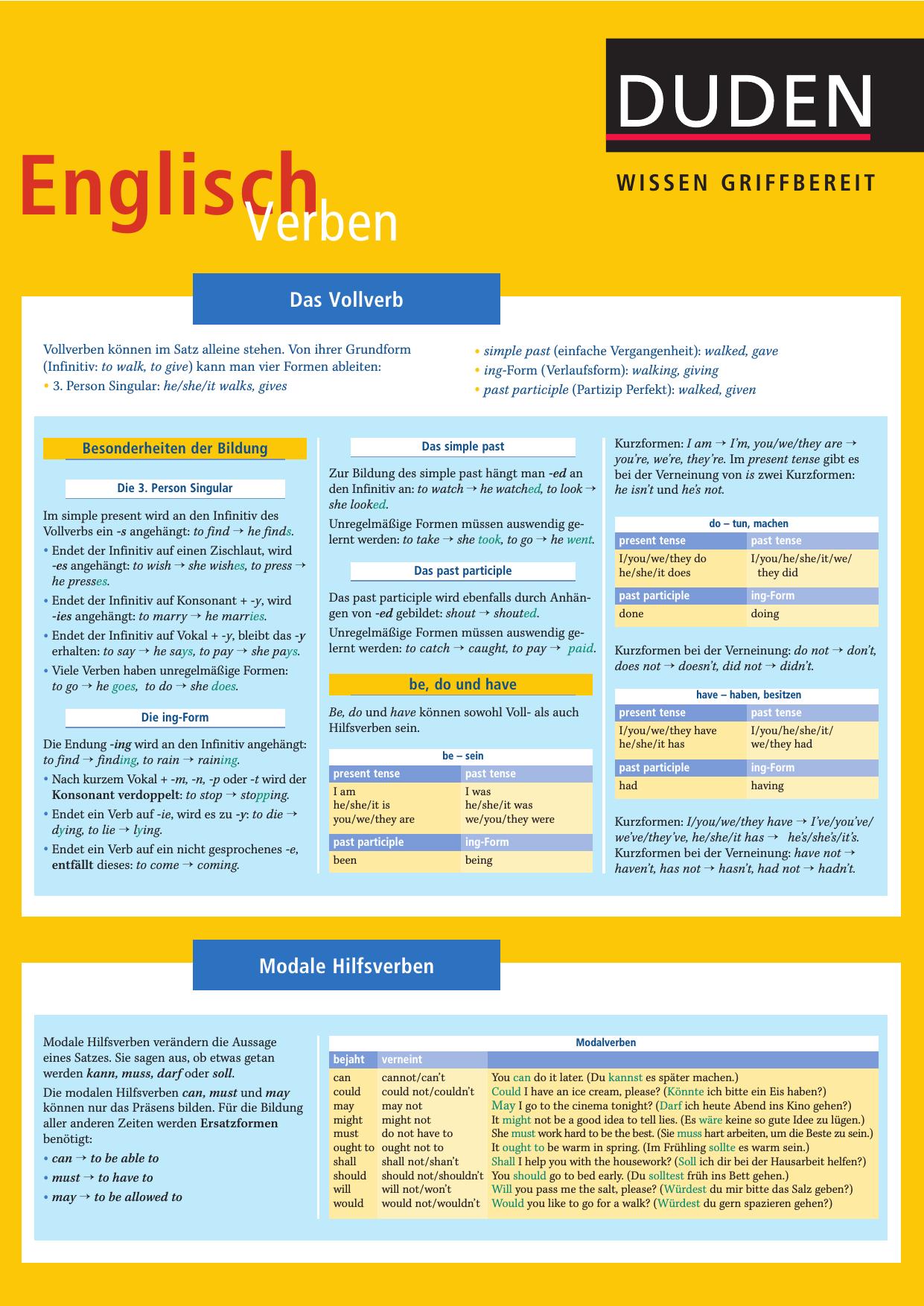 Duden - Wissen griffbereit - Englische Verben