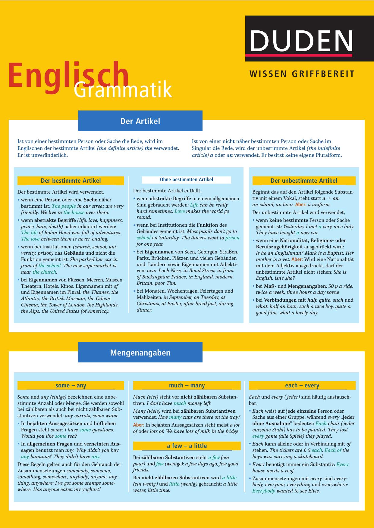 Duden - Wissen griffbereit - Englische Grammatik