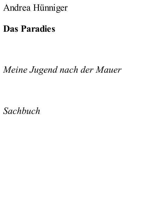 Das Paradies