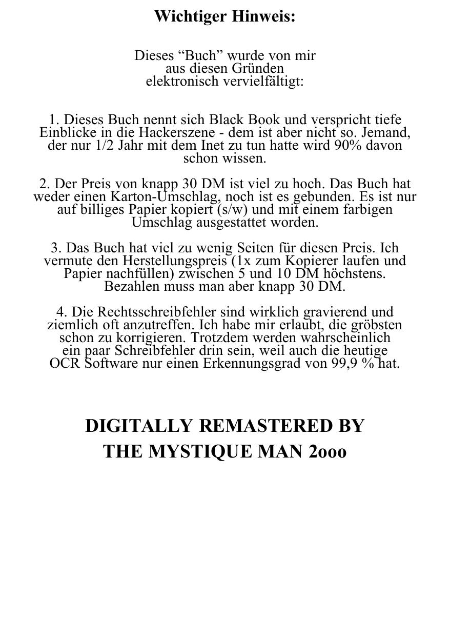 Hacker`s Black Book